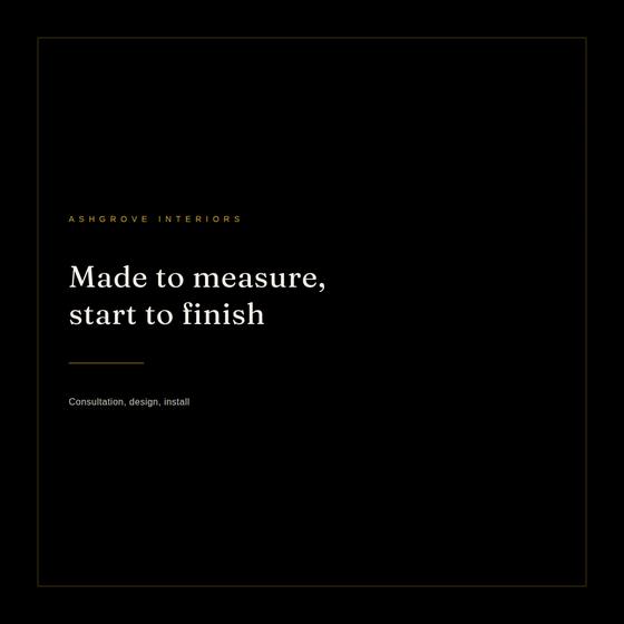 A social post designed by ArcGabriel for Ashgrove Interiors